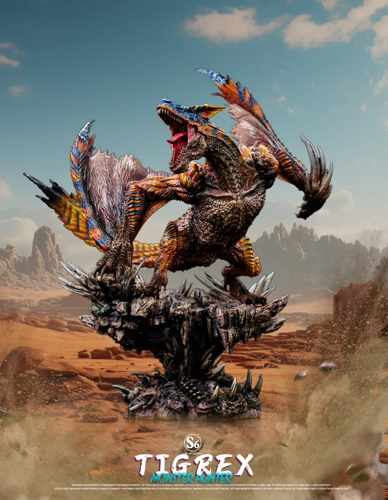 Tigrex - MONSTER HUNTER WORLD Resin Statue - S6 Studio - Image 1