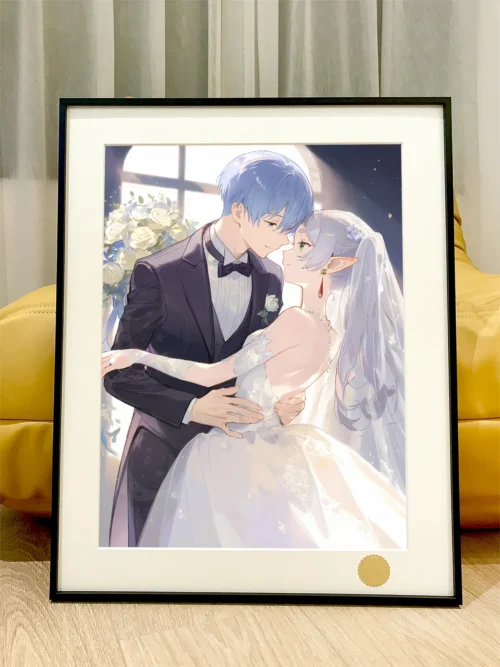 Wedding of Frieren & Himmel Decorative Painting - Frieren: Beyond Journey's End - Xingkong Studio - Image 1