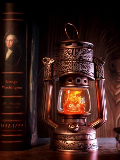 Kerosene Lamp Calcifer with LED - Howl's Moving Castle Resin Statue - LongMiao Studio - Image 2