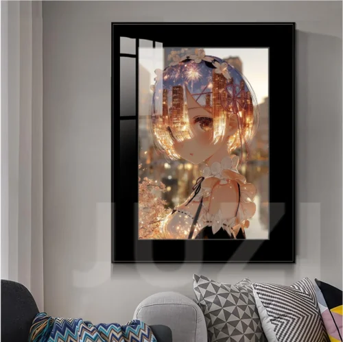 Fireworks in the Hair Rem Decorative Painting - Re:Starting Life From Zero in a Different World Decorative Painting - JuZi Studio - Image 2