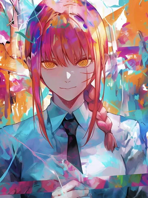 Cross Makima Decorative Painting - Chainsaw Man - Xingkong Studio - Image 2