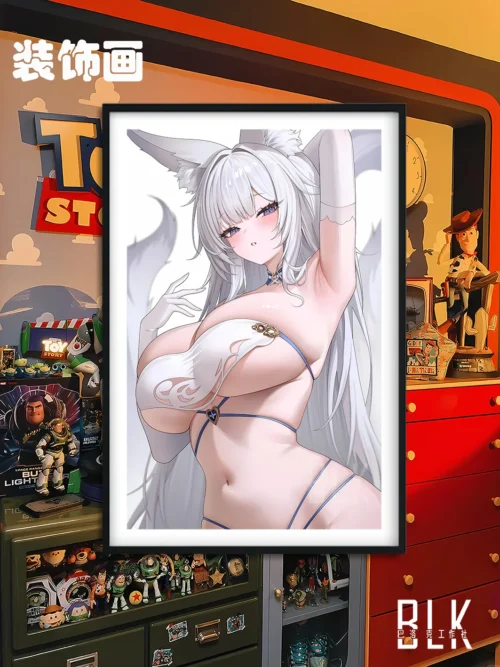 White Style IJN Shinano Decorative Painting & Fridge Magnet - Azur Lane - BLK Studio - Image 1