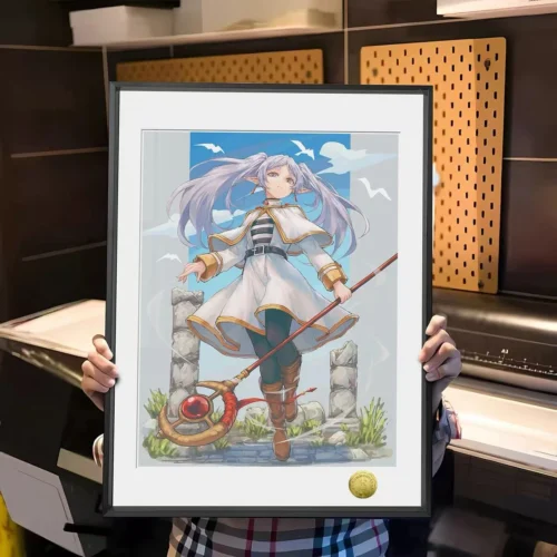 A3 & 4K Size Elf Grand Mage Frieren Decorative Painting - Frieren: Beyond Journey's End Decoration Painting - HuangGua Studio - Image 1