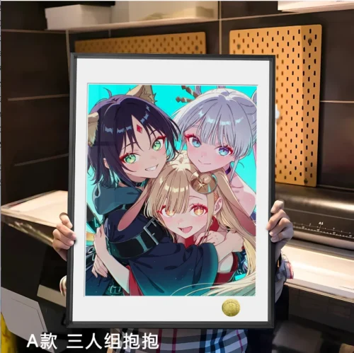 A3 & 4K Size Hugging Girls Decorative Painting - Cosmic Princess Kaguya! Decoration Painting - HuangGua Studio - Image 2