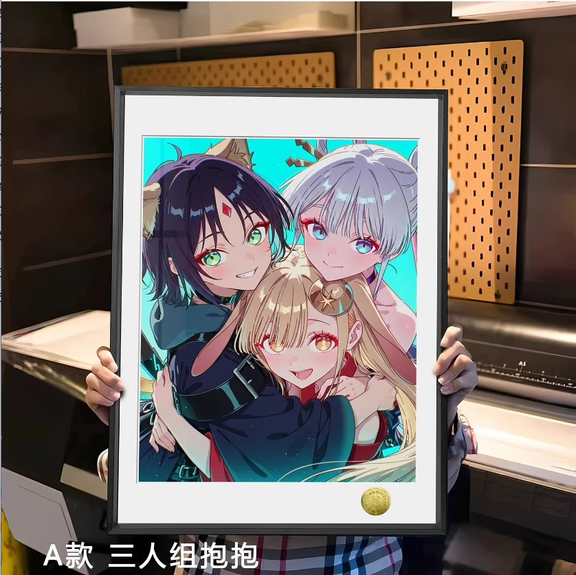 A3 & 4K Size Hugging Girls Decorative Painting - Cosmic Princess Kaguya! Decoration Painting - HuangGua Studio - Image 2