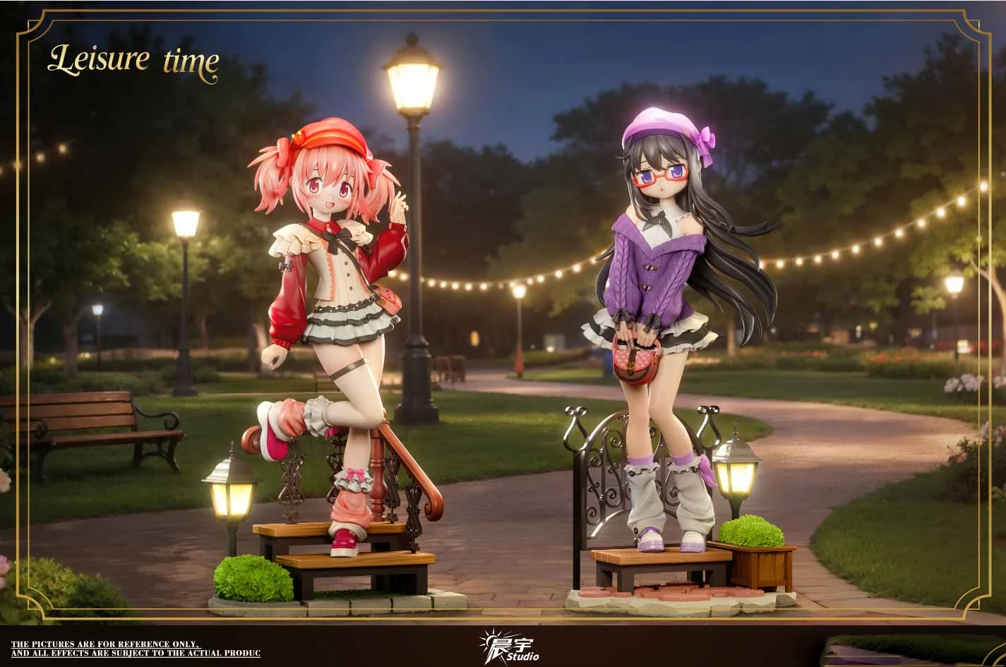 1/6 Scale Summer Plan Series 001 Madoka Kaname & Homura Akemi with LED - Puella Magi Madoka Magica Statue - ChenYu Studio - Image 1