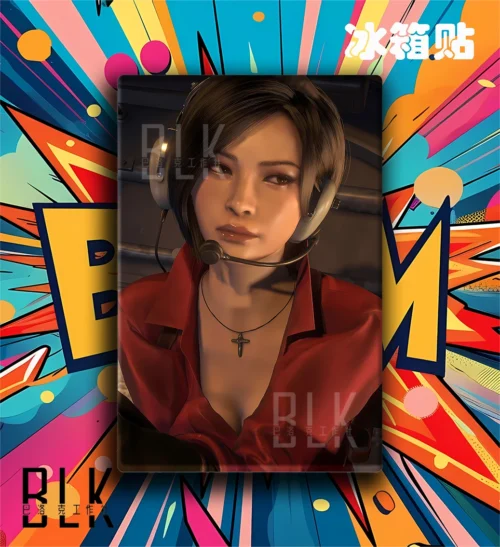Walkie-Talkie Ada Wong Decorative Painting & Fridge Magnet - Resident Evil - BLK Studio - Image 2