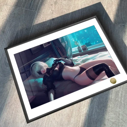 A3 & 4K Size Sexy Machines YoRHa No.2 Type B Decorative Painting - NieR:Automata Decoration Painting - HuangGua Studio - Image 2