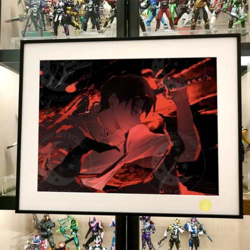 "Crimson Yuta Okkotsu Jujutsu Kaisen Decorative Painting by Xingkong Studio. This limited edition collector-grade art print showcases its intense."