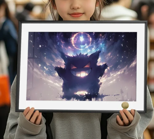 A3 & 4K Size Night Shade Gengar Decorative Painting - Pokemon Decoration Painting - HuangGua Studio - Image 1