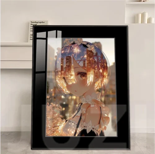 Fireworks in the Hair Rem Decorative Painting - Re:Starting Life From Zero in a Different World Decorative Painting - JuZi Studio - Image 1