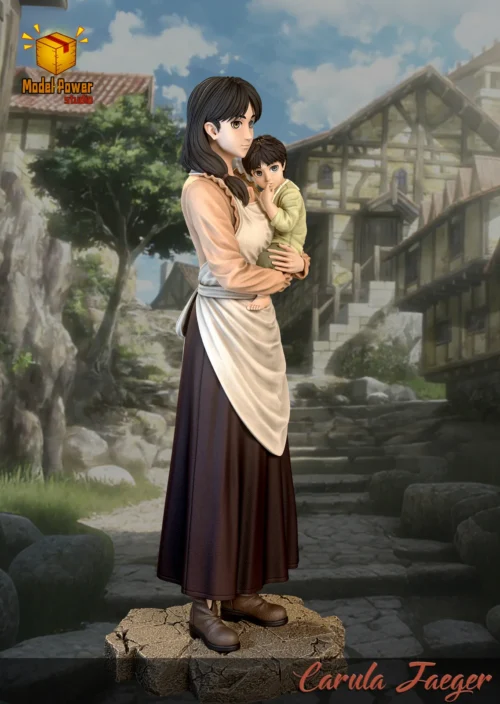 Carla Yeager & Eren Yeager - Attack On Titan Resin Statue - Model Power Studio - Image 2