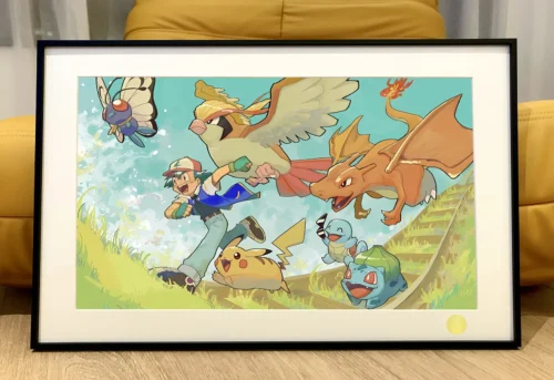 Let's Go! Ash Ketchum Decorative Painting - Pokemon - Xingkong Studio - Image 1