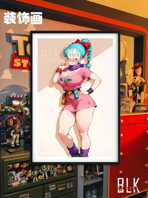Charming Bulma Decorative Painting & Fridge Magnet - Dragon Ball - BLK Studio - Image 1