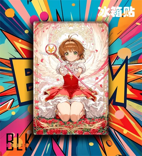 Sakura Kinomoto in Garden Decorative Painting & Fridge Magnet - Cardcaptor Sakura (CCS) - BLK Studio - Image 2