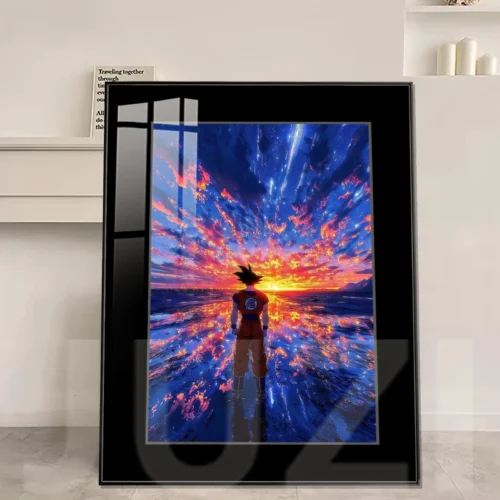 Son Goku at the Seaside at Sunset Decorative Painting - Dragon Ball Decorative Painting - JuZi Studio - Image 1