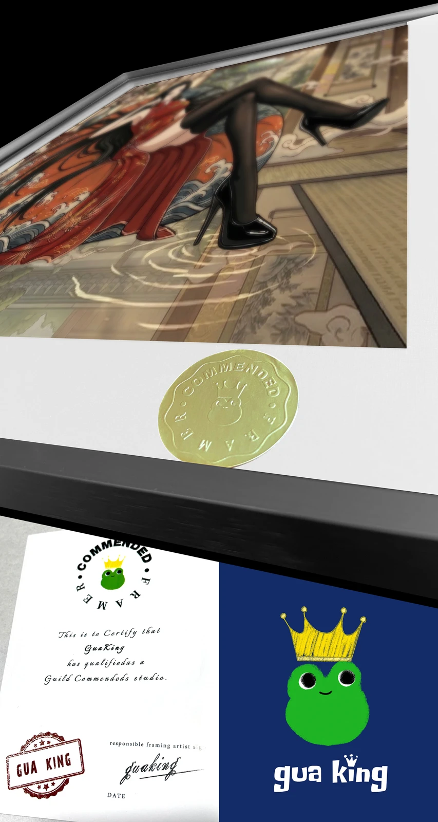 A3 & 4K Size Ukiyo-e Boa Hancock Decorative Painting - ONE PIECE Decoration Painting - HuangGua Studio - Image 3