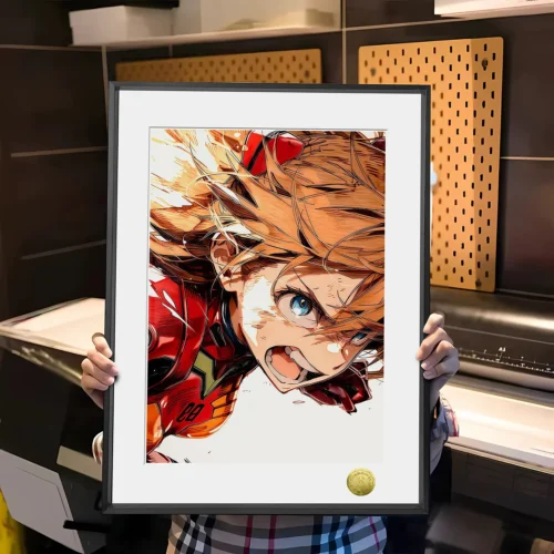A3 & 4K Size Anger Asuka Langley Soryu Decorative Painting - (EVA) Neon Genesis EVAngelion Decoration Painting - HuangGua Studio - Image 1