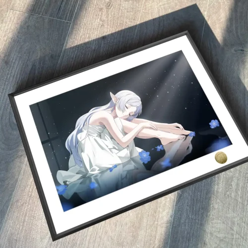 A3 & 4K Size Alone Elf Frieren Decorative Painting - Frieren: Beyond Journey's Decoration Painting - HuangGua Studio - Image 2