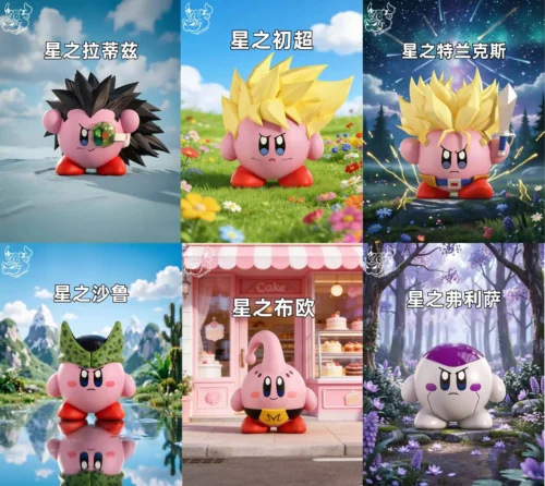 Kirby Cosplay Dragon Ball Battle - Kirby Dragon Ball Resin Statue - NiuZi Studio - Image 1