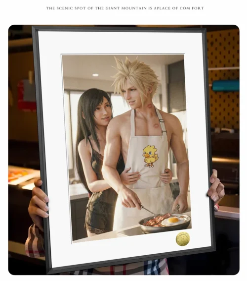 A3 & 4K Size Couple Kitchen Decorative Painting - (FF7) Final Fantasy VII Decoration Painting - HuangGua Studio - Image 2