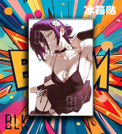 Black Dress Reze Decorative Painting & Fridge Magnet - Chainsaw Man - BLK Studio - Image 2