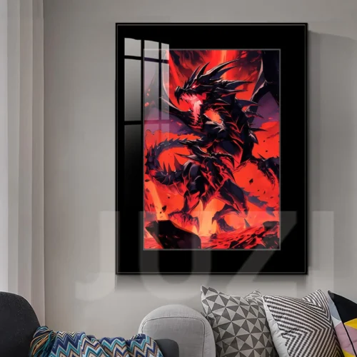 Red-Eyes Black Dragon Decorative Painting - Duel Monsters/ Yu-Gi-Oh! Decorative Painting - JuZi Studio - Image 2