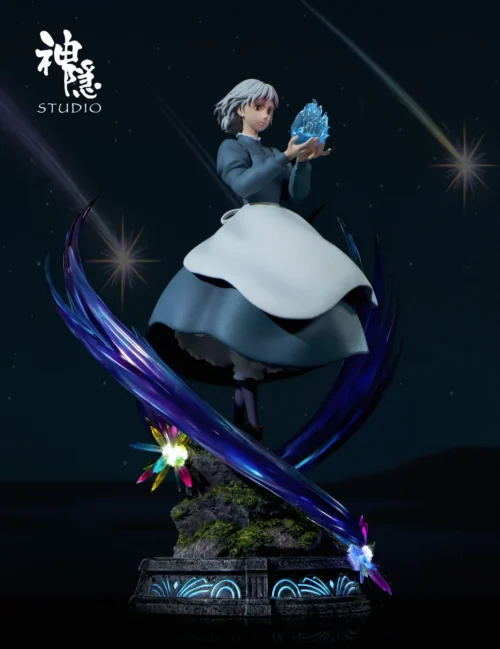 Silhouette Moment Series Tenderness in the Palm of Sophie Hatter with LED - Howl's Moving Castle Resin Statue - ShenYin Studio - Image 1