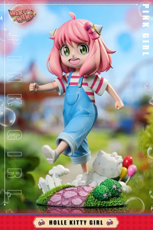 Hello Kitty Style Anya Forger - Hello Kitty SPY X FAMILY Resin Statue - WakuWaku Studio - Image 1