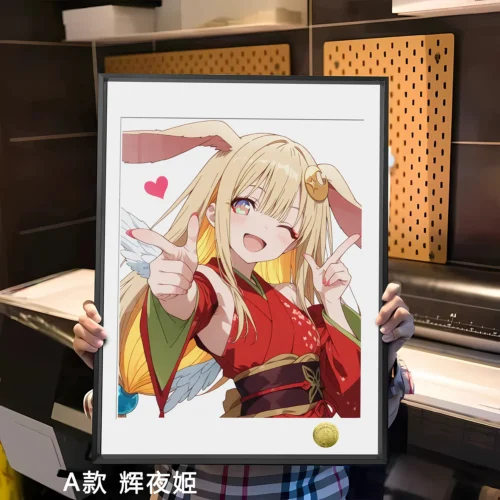 A3 & 4K Size Top VTuber 002 Decorative Painting - Cosmic Princess Kaguya! Decoration Painting - HuangGua Studio - Image 2