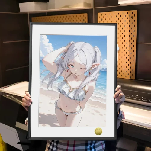 A3 & 4K Size Swimsuit Ver. Frieren Decorative Painting - Frieren: Beyond Journey's End Decoration Painting - HuangGua Studio - Image 1