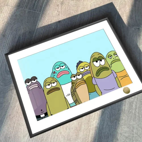 A3 & 4K Size Bikini Bottom Residents Decorative Painting - SpongeBob SquarePants Decoration Painting - HuangGua Studio - Image 2