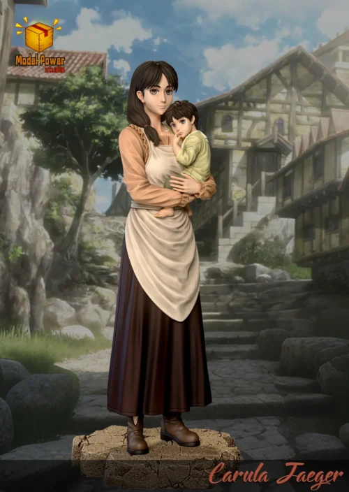 Carla Yeager & Eren Yeager - Attack On Titan Resin Statue - Model Power Studio - Image 1
