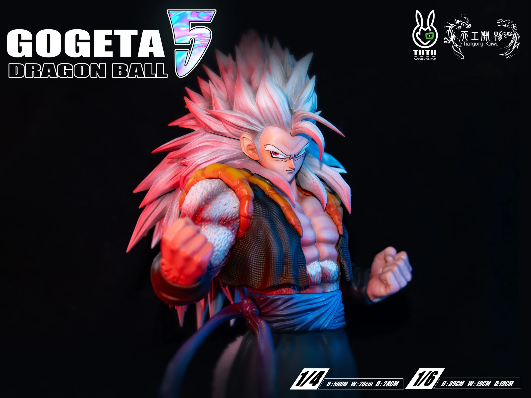 1/6 & 1/4 Scale Fusion Vegetto & Gogeta - Dragon Ball Resin Statue - TG Studio - Image 4