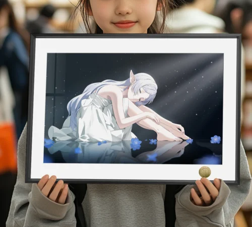 A3 & 4K Size Alone Elf Frieren Decorative Painting - Frieren: Beyond Journey's Decoration Painting - HuangGua Studio - Image 1