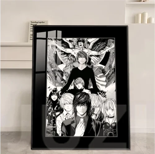 Black-and-White Style Group Photo Decorative Painting - Death Note Decorative Painting - JuZi Studio - Image 1