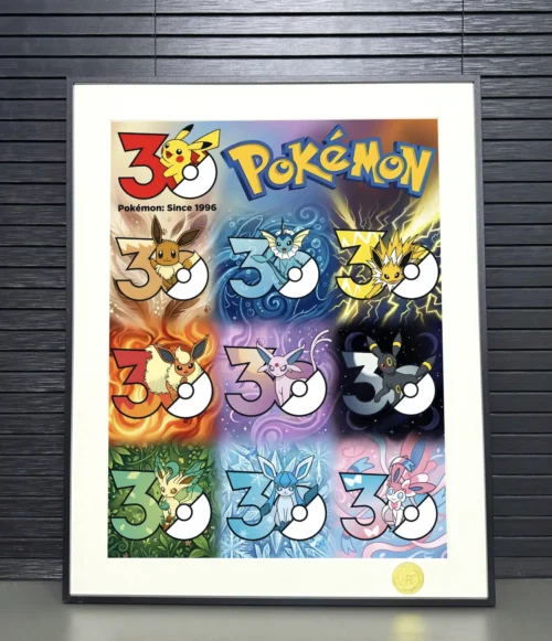 30th Anniversary Eevee Family Decorative Painting - Pokemon - H-TWO Studio - Image 2