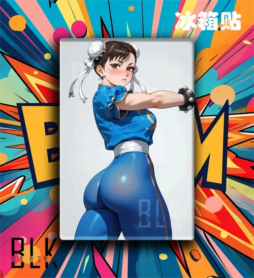 See-through Chun-Li Decorative Painting & Fridge Magnet - Street Fighter - BLK Studio - Image 2
