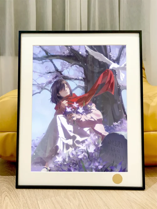 Wearing Scarf Mikasa Ackerman Decorative Painting - Attack On Titan - Xingkong Studio - Image 1