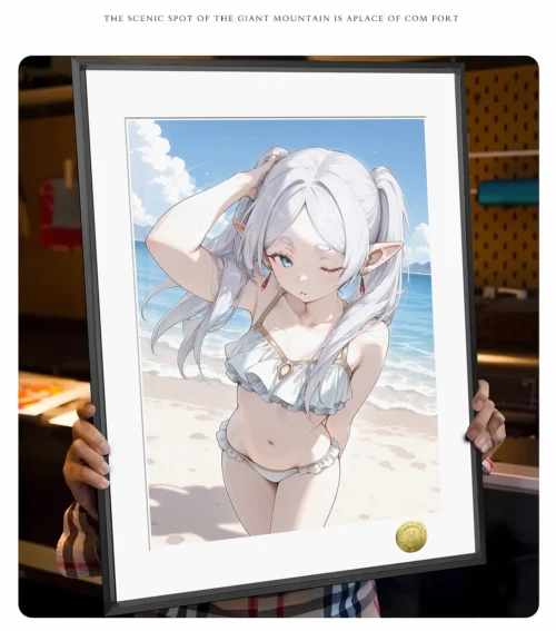 A3 & 4K Size Swimsuit Ver. Frieren Decorative Painting - Frieren: Beyond Journey's End Decoration Painting - HuangGua Studio - Image 2
