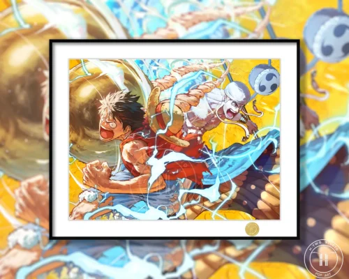 Monkey D. Luffy & Enel Decorative Painting - ONE PIECE - H-TWO Studio - Image 1