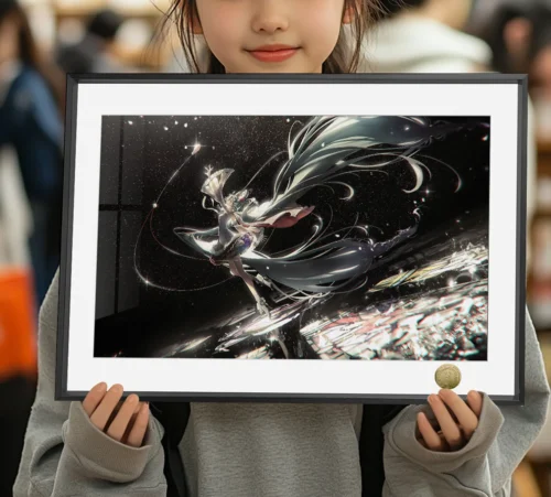A3 & 4K Size Solo Dance Hatsune Miku Decorative Painting - VOCALOID Decoration Painting - HuangGua Studio - Image 1