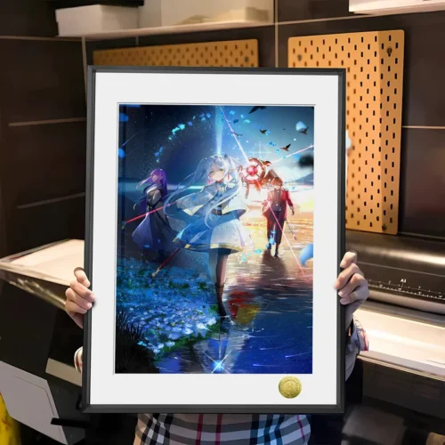 A3 & 4K Size Strongest Trio Decorative Painting - Frieren: Beyond Journey's End - HuangGua Studio - Image 1