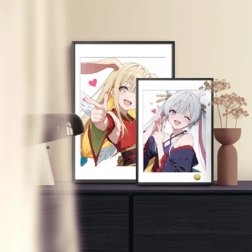 A3 & 4K Size Top VTuber 002 Decorative Painting - Cosmic Princess Kaguya! Decoration Painting - HuangGua Studio - Image 1