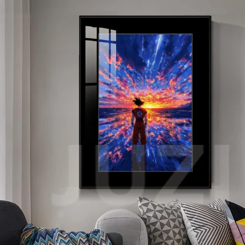 Son Goku at the Seaside at Sunset Decorative Painting - Dragon Ball Decorative Painting - JuZi Studio - Image 2