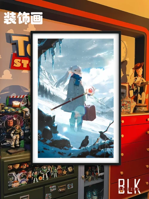 Frieren in the Snow Decorative Painting & Fridge Magnet - Frieren: Beyond Journey's End - BLK Studio - Image 1