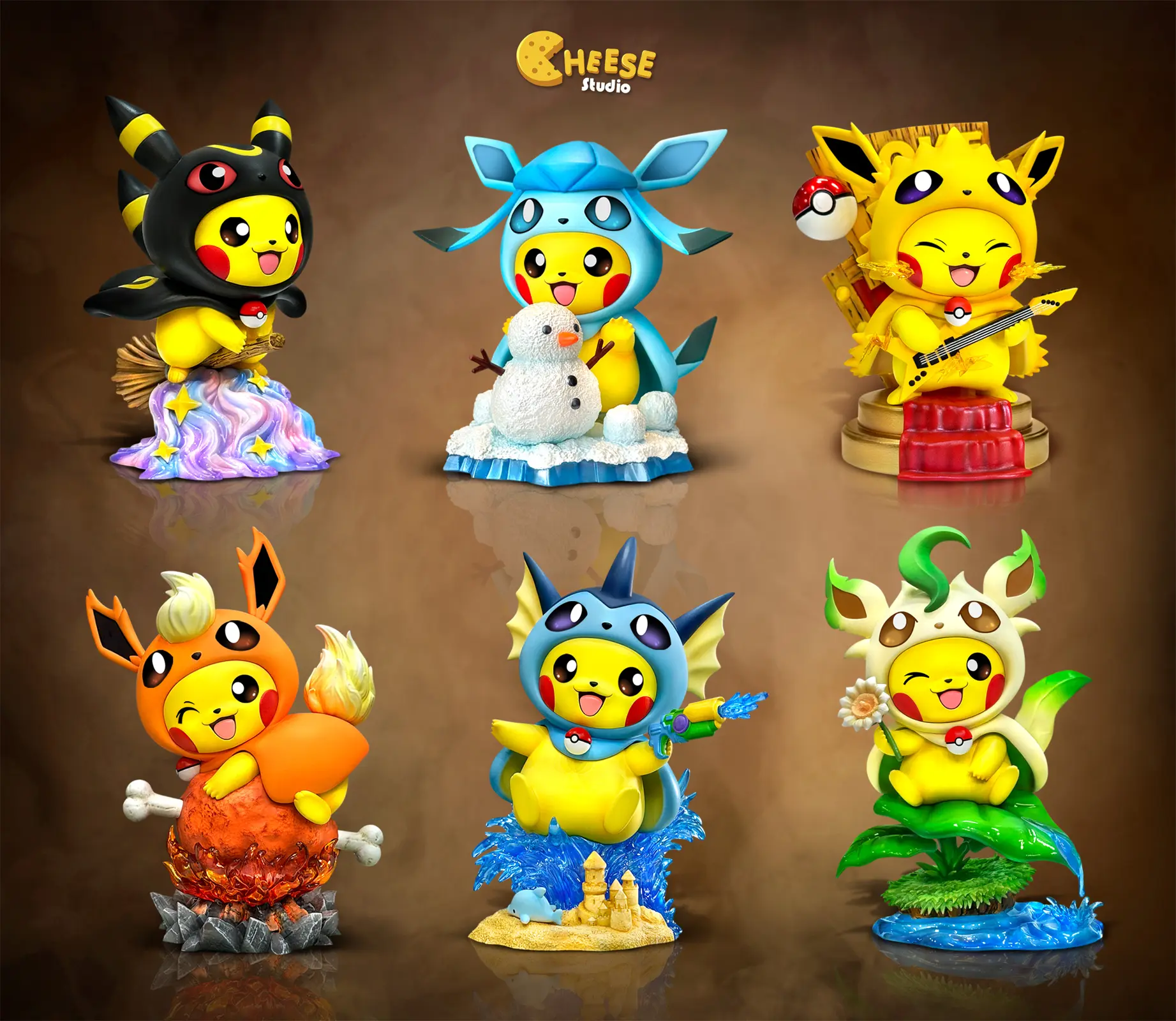 Glaceon Cosplay Pikachu - Pokemon Resin Statue - CHEESE Studio - Image 2