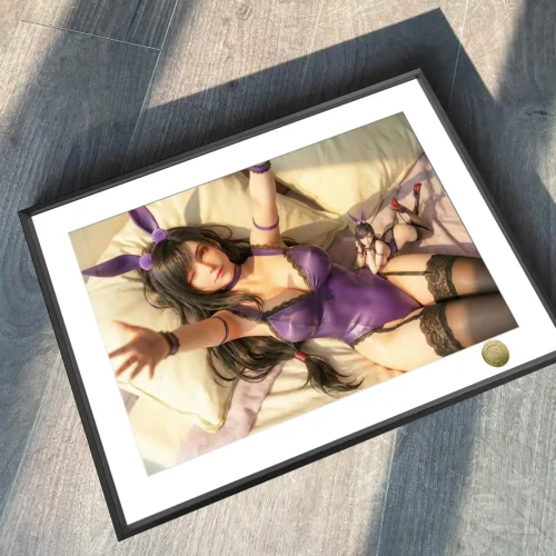 A3 & 4K Size Asking Hug Tifa Lockheart Decorative Painting - (FF7) Final Fantasy VII Decoration Painting - HuangGua Studio - Image 2