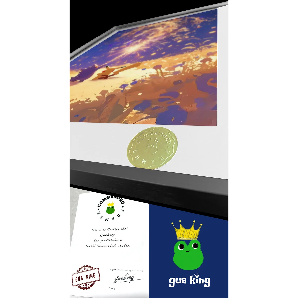 "Vibrant limited edition Pokemon wall art print of Pikachu and Gengar with summer fireworks. Showcasing fine fan art details."