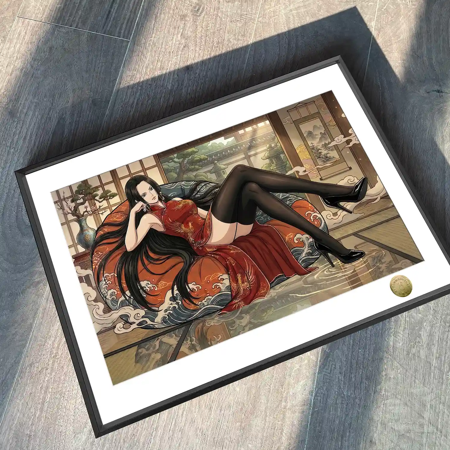 A3 & 4K Size Ukiyo-e Boa Hancock Decorative Painting - ONE PIECE Decoration Painting - HuangGua Studio - Image 2